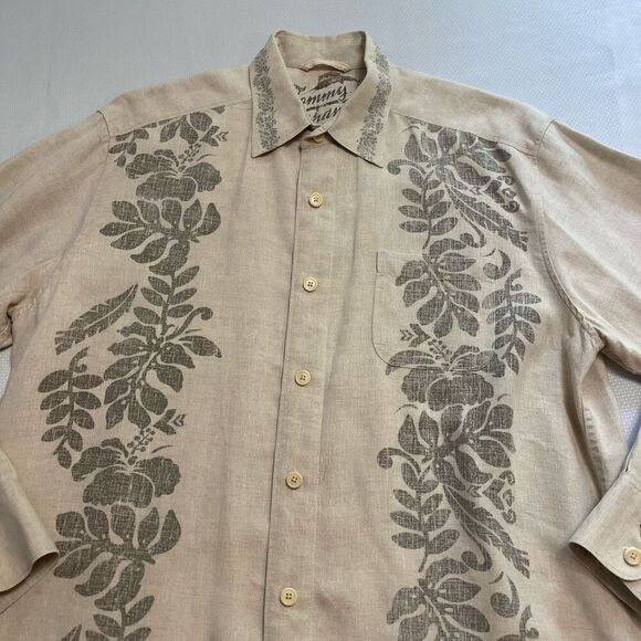 Tommy Bahama Linen Long Sleeve Button Up Shirt Size Medium - Picture 2 of 12